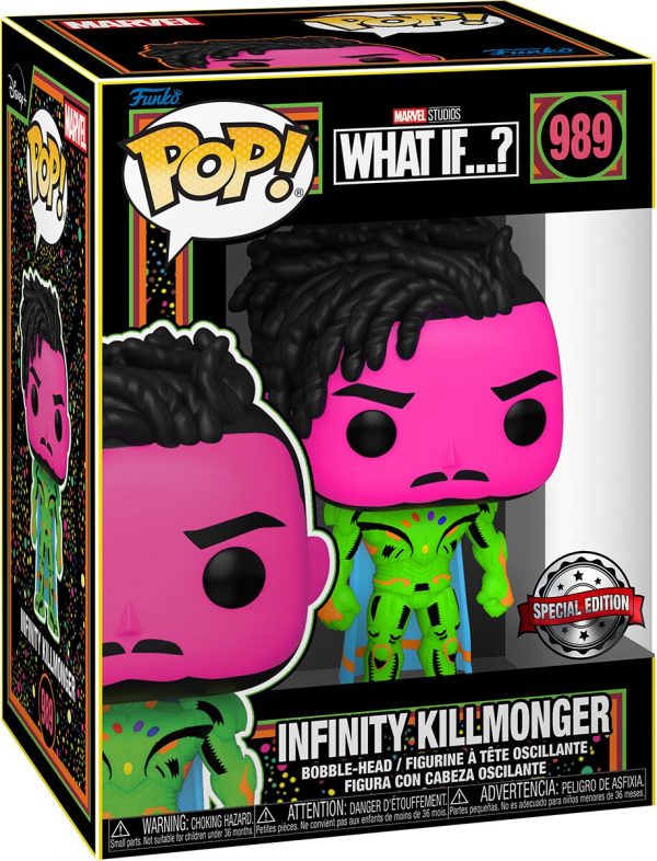 Pack Funko Pop + T-Shirt / Infinity Killmonger / What If ... / Marvel / Etiquette Spécial édition