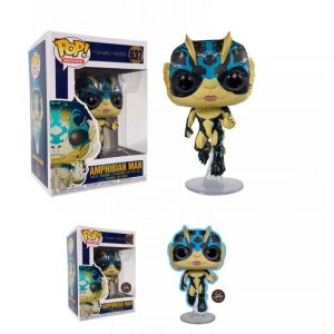 Lot 2 Figurines Funko Pop / Amphibian Man / The Shape Of Water (1Normal+1Chase Glow In The Dark)