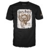 Pack Funko Pop + T-Shirt / Fawkes / Patronus Dumbledore / Harry Potter / Etiquette Glows in the dark