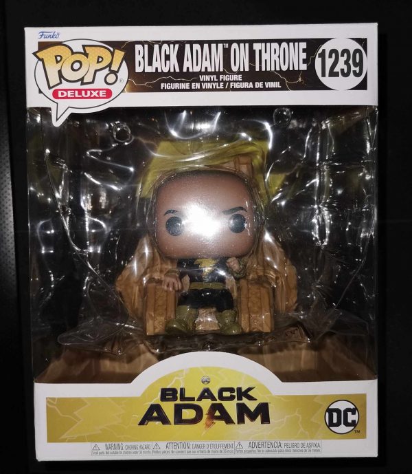 Figurine Funko Pop Deluxe / Black Adam On Throne N°1239 / Dc Comics !! Boîte Abimée !!