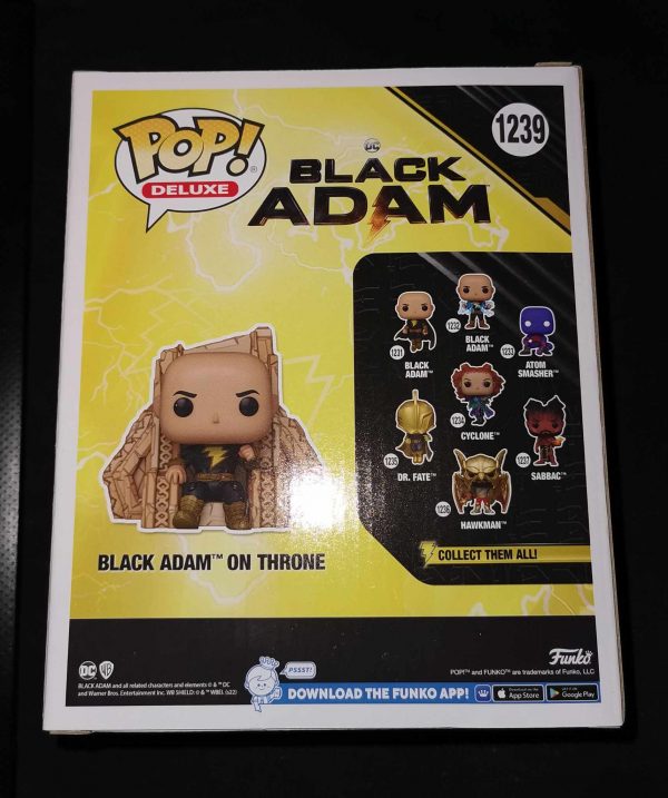 Figurine Funko Pop Deluxe / Black Adam On Throne N°1239 / Dc Comics !! Boîte Abimée !!