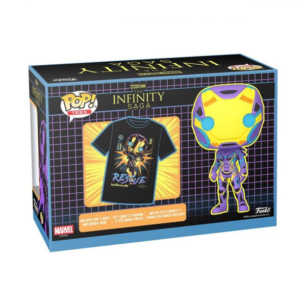 Pack Funko Pop + T-Shirt / Rescue / Infinity Saga / Marvel / Etiquette Funko Pop Exclusive