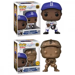 Lot 2 Figurines Funko Pop / Jackie Robinson / Dodgers (1Normal+1 Chase)