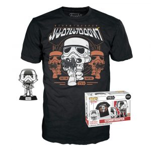 Pack Funko Pop + T-Shirt / Stormtrooper Métallique / Star Wars / Etiquette Spécial édition