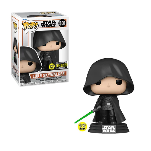 Figurine Funko Pop / Luke Skywalker N°501 / Star Wars / Glows In The Dark Entertainment Earth Exclusive Limited Edition