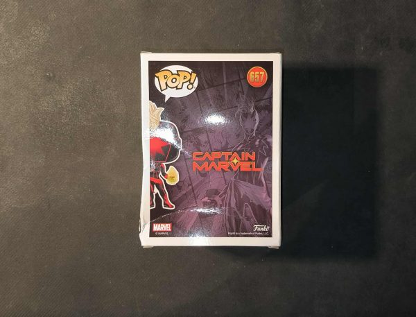 Figurine Funko Pop / Dark Captain Marvel N°657 / Marvel / 2020 Summer Convention Limited Edition Exclusive / Boîte Abimée