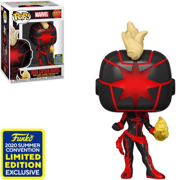 Figurine Funko Pop / Dark Captain Marvel N°657 / Marvel / 2020 Summer Convention Limited Edition Exclusive