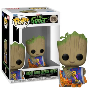 Figurine Funko Pop / Groot With Cheese Puffs N°1196 / Je S'appelle Groot / Marvel / Précommande