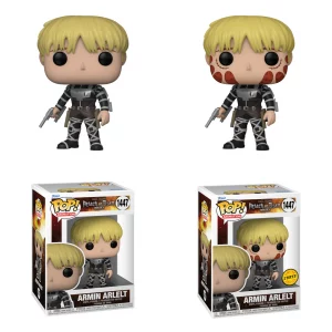 Lot 2 Figurines Funko Pop / Armin Arlelt N°1447 / Attaque Des Titans / 1 Chase + 1 Normal