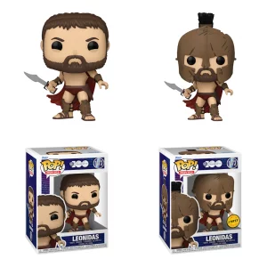 Lot 2 Figurines Funko Pop / Leonidas N°1473 / Movies 300 (1 Chase + 1 Normal)
