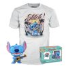 Pack Funko Pop + T-Shirt / Lilo & Stitch N°1044 / Disney / Flocked