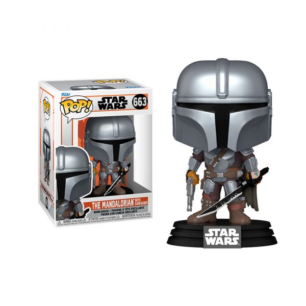 Figurine Funko Pop / The Mandalorian With Darksaber N°663 / Star Wars