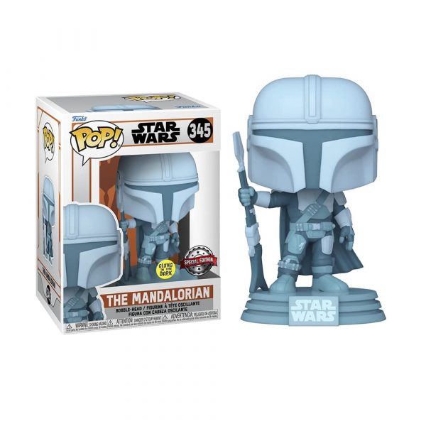 Figurine Funko Pop / The Mandalorian N°345 / Star Wars / Glows In The Dark Spécial édition