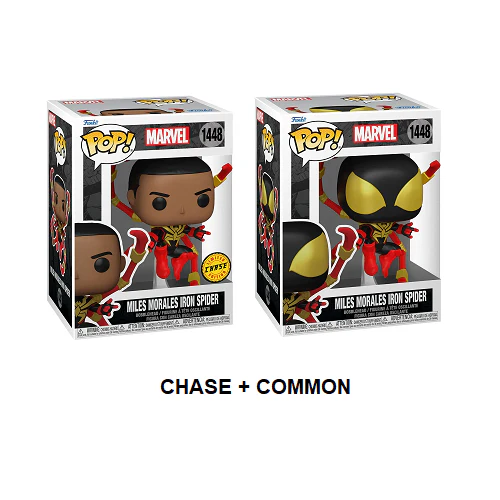 Lot 2 Figurines Funko Pop / Miles Morales Iron Spider N°1448 / Marvel ( 1 Chase + 1 Normal ) Lot 2 Figurines Funko Pop / Miles Morales Iron Spider N°1448 / Marvel ( 1 Chase + 1 Normal )