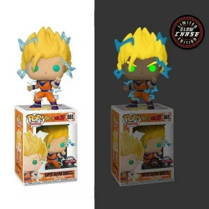 Lot 2 Figurines Funko Pop / Super Saiyan Goku N°865 / Dragon Ball Z / Funko Spécial édition ( 1 Glow Chase + 1 Normal )