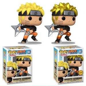 Lot 2 Figurines Funko Pop / Naruto Uzumaki N°1843 / Naruto Shippuden ( 1 Chase + 1 Normal )