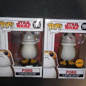 Lot 2 Figurines Funko Pop / Porg N°198 / Star Wars / ( 1 Chase + 1 Normal )