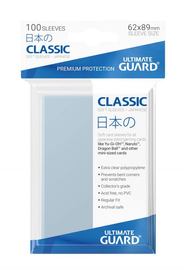 1 Pack de 100 Sleeves Ultimate Guard Classic (Format Japonais)