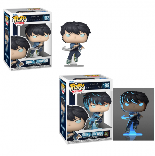 Lot 2 Figurines Funko Pop / Sung Jinwoo N°1982 / Solo Leveling ( 1 Glow Chase + 1 Normal )