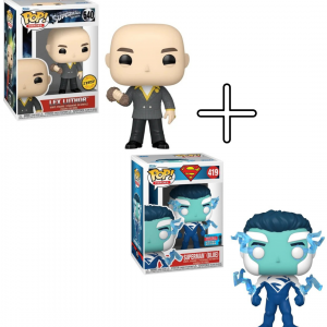 Lot 2 Figurines Funko Pop / Superman Blue N°419 "2021 Fall Convention" & Lex Luthor N°540 "Chase"