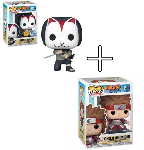 Lot 2 Figurines Funko Pop / Anbu Itachi N°1027 "Chase" & Choji Akimichi N°1510 / Shippuden