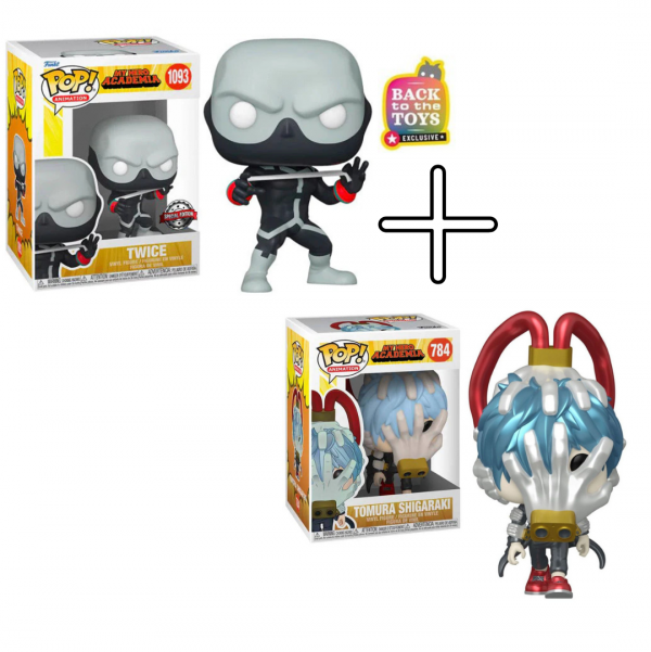 Lot 2 Figurines Funko Pop / Twice N°1093 "Back To The Toys" & Tomura Shigaraki N°784 "Métallique" / My Hero Academia