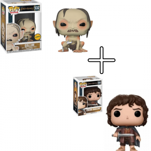 Lot 2 Figurines Funko Pop / Gollum N°532 "Chase" & Frodo Baggins N°444 / LOTR Le Seigneur Des Anneaux
