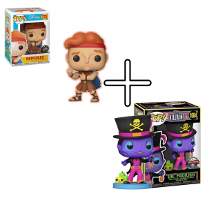 Lot 2 Figurines Funko Pop / Hercules "Chase" N°378 & Dr. Facilier "Spécial édition" N°1084 / Disney