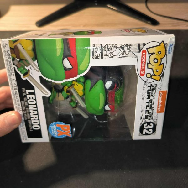 Figurine Funko Pop / Leonardo N°32 / Les Tortues Ninja / Px Exclusive / Boîte Abimée
